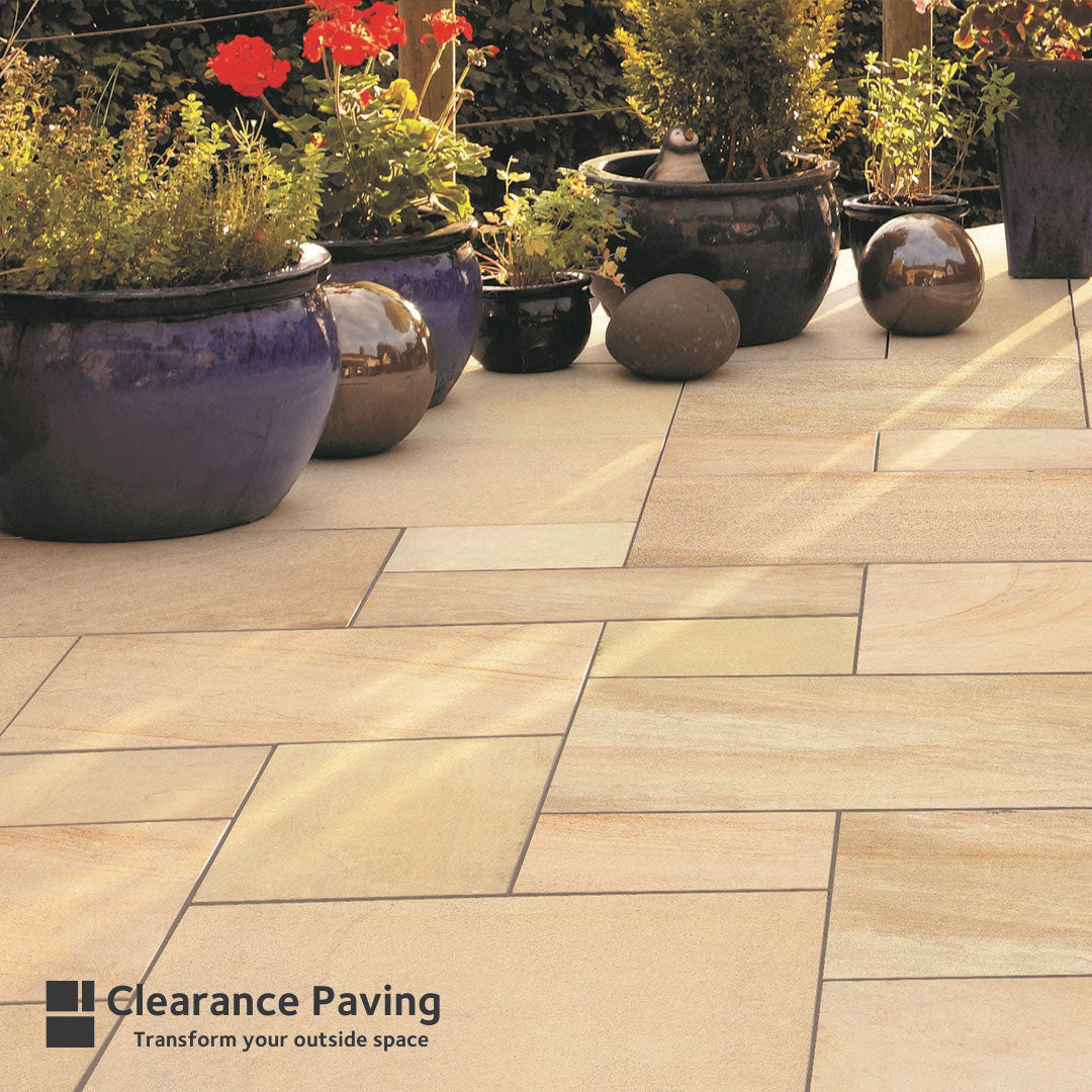 Sample of Brett Eden Sandstone Porcelain in Spring Blend