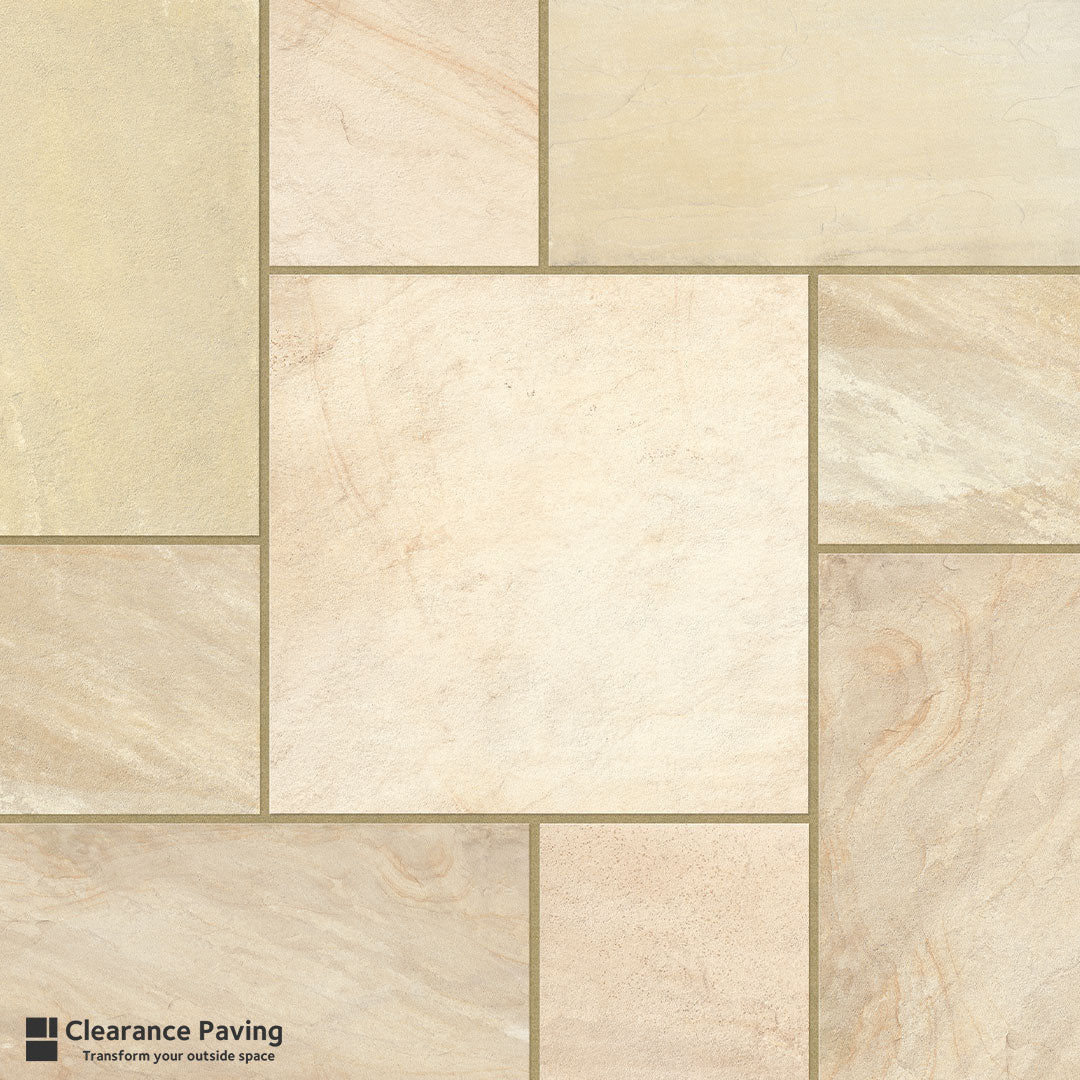 Sample of Brett Eden Sandstone Porcelain in Spring Blend