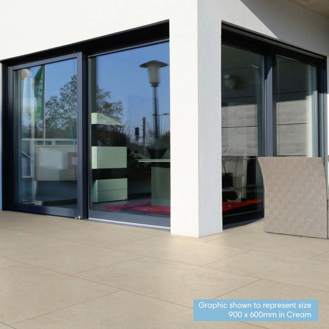 Eden Limestone ECO Porcelain Paving 900 x 600 Porcelain Slabs Clearance Paving