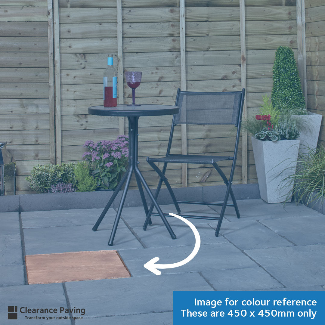 Brett Bronte paving slabs in Weathered Stone 450mm square