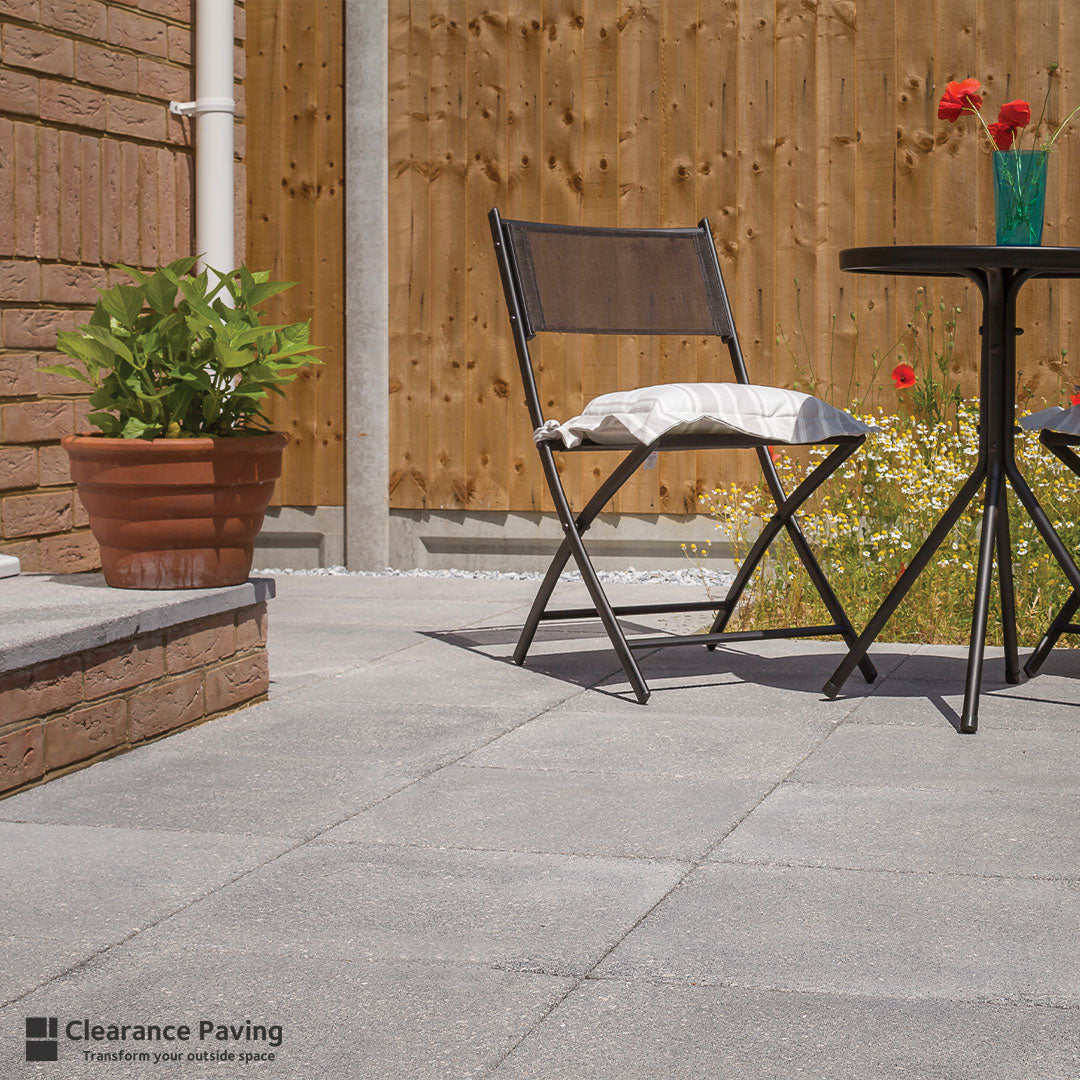 Brett Chaucer charcoal textured garden slab 450mm square