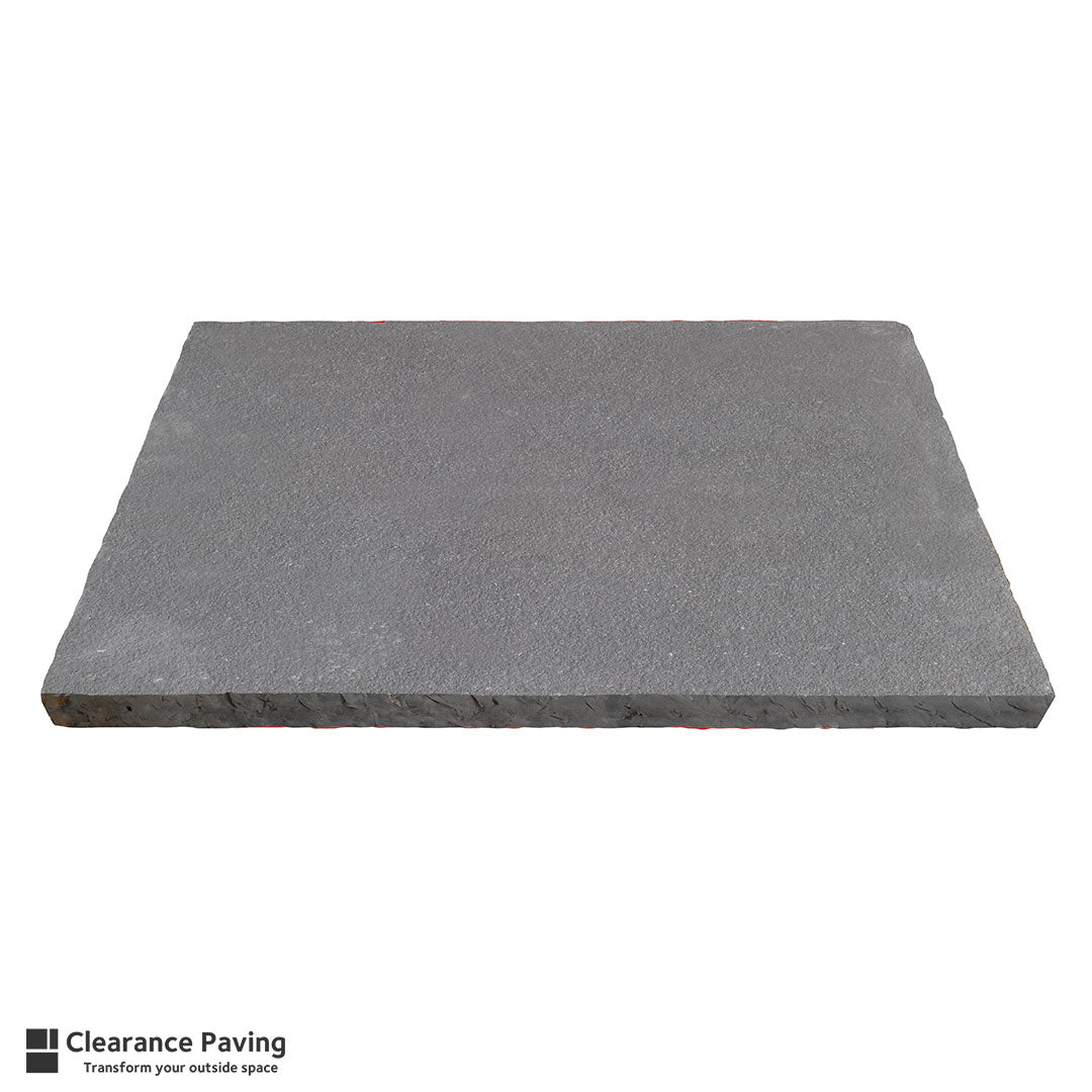 Black Limestone garden paving in a rectagular shape in Mystic sky