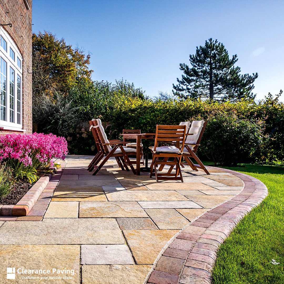 Limestone paving in Honey 600mm x 600mm
