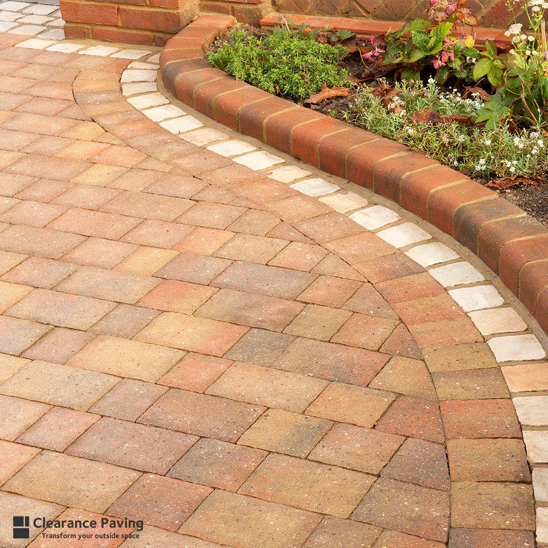 Brett Regatta Trio block paving driveway in Autumn Gold 60mm