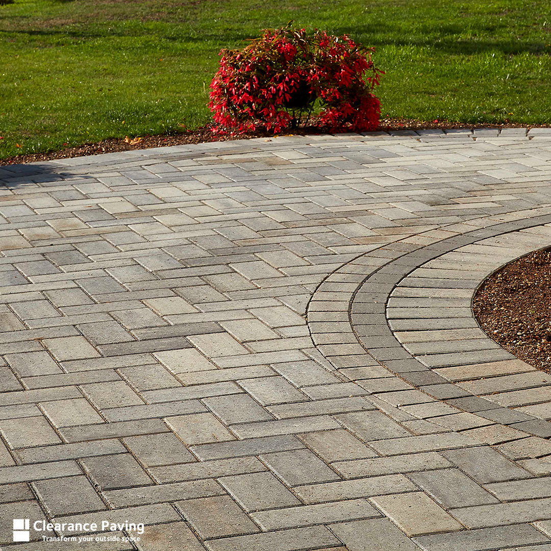 Brett Delta block paved driveway in 50mm Silver Haze