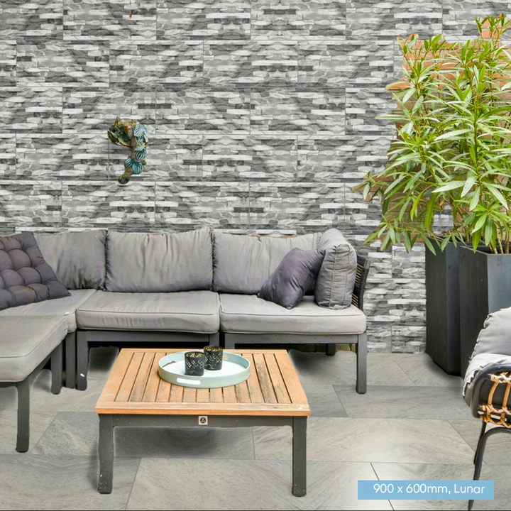 Eclipse Grey Lunar Porcelain Paving  | 600 x 600mm | 900 x 600mm