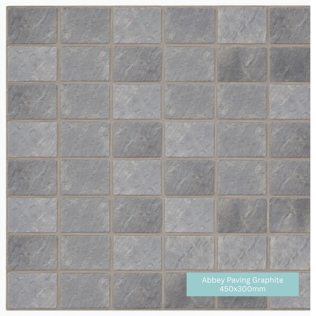 Abbey Paving Slabs Graphite | 300x300mm | 450x450mm | 450x300mm | 600x450mm | 600x600mm | Mixed Size