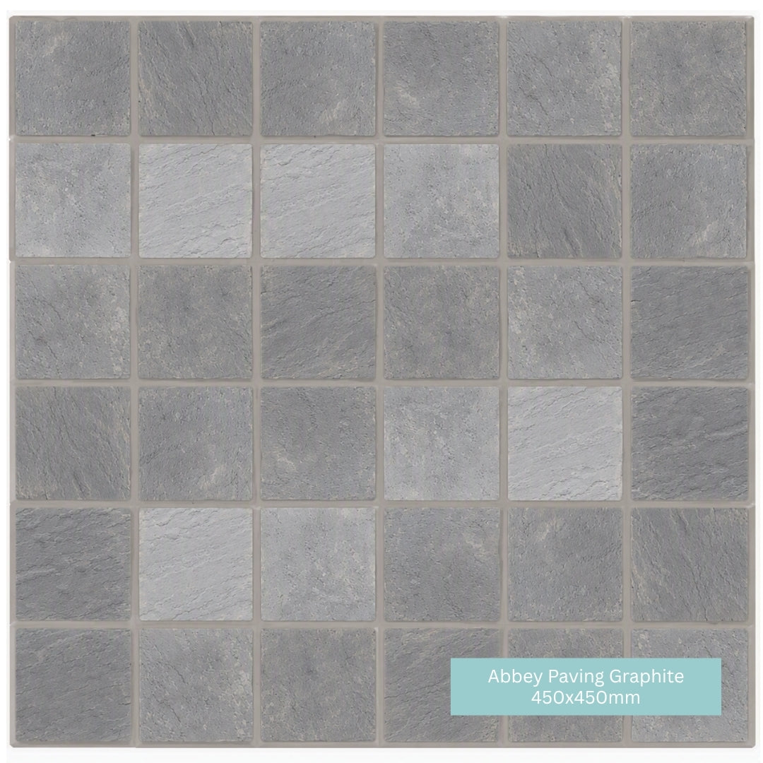 Abbey Paving Slabs Graphite | 300x300mm | 450x450mm | 450x300mm | 600x450mm | 600x600mm | Mixed Size