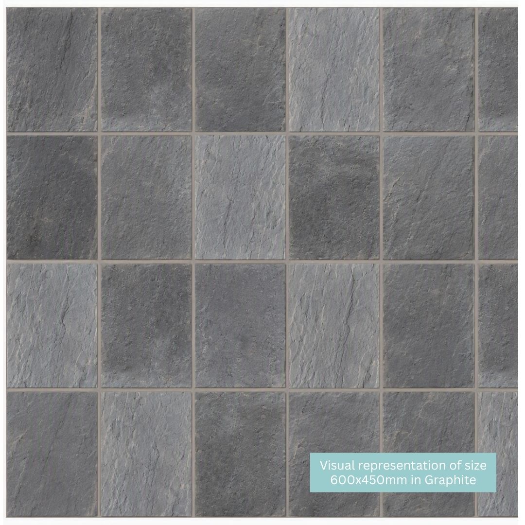 Abbey Paving Slabs Graphite | 300x300mm | 450x450mm | 450x300mm | 600x450mm | 600x600mm | Mixed Size