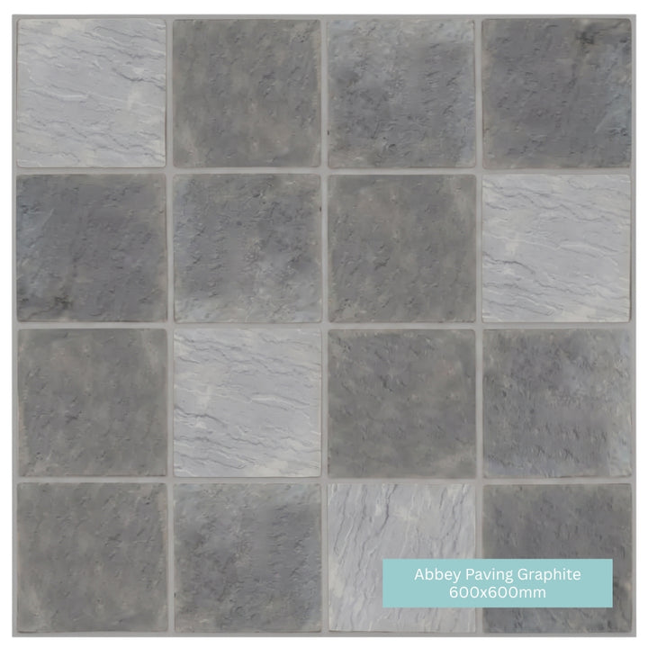 Abbey Paving Slabs Graphite | 300x300mm | 450x450mm | 450x300mm | 600x450mm | 600x600mm | Mixed Size