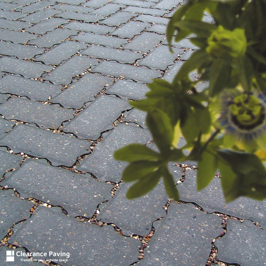 Brett Omega Flow Permeable Block Paving in Charcoal