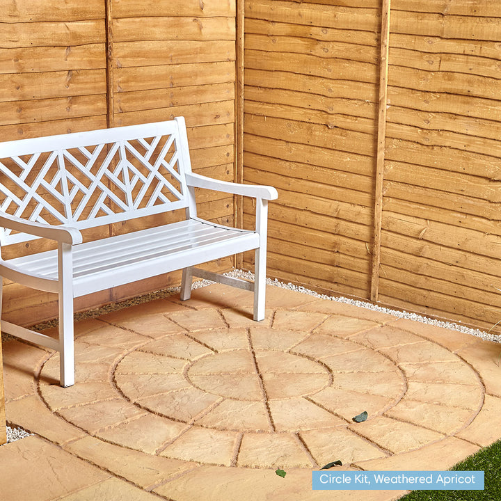 patio slabs; paving slabs for patios; garden slabs; slabs for garden; garden paving; circle kit; paving circle; circle feature; garden feature; circle slabs; corner paving; paving circle; decorative paving kit; paving circle slabs; garden edging; edging borders for gardens; garden accessories and decor; paving kerbs; kerbs; paving edging