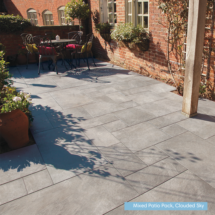 mixed size porcelain paving; grey porcelain slabs; external porcelain tiles; outdoor porcelain tiles; porcelain paving slabs; exterior porcelain tile; porcelain patio; 20mm porcelain tiles; cheap outdoor porcelain tiles; cheap porcelain paving; porcelain patio paving