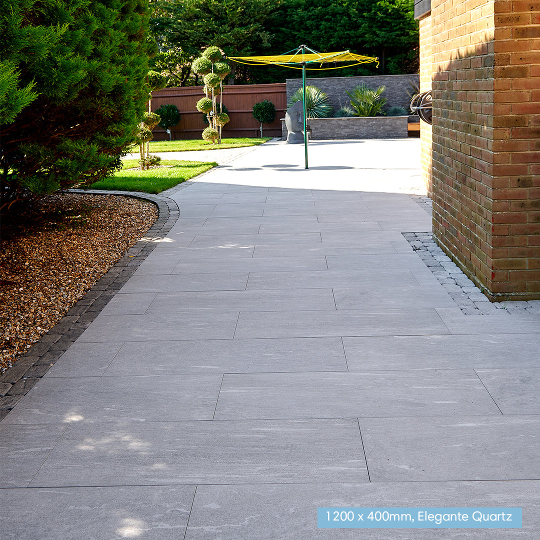 1200 x 400 slabs | linear paving | long paving slabs | grey porcelain slabs; grey porcelain paving slabs; porcelain paving; porcelain patio paving; porcelain patio tiles; external porcelain tiles; outdoor porcelain tiles; porcelain paving slabs; exterior porcelain tile; porcelain patio; 20mm porcelain tiles; cheap outdoor porcelain tiles; cheap porcelain paving