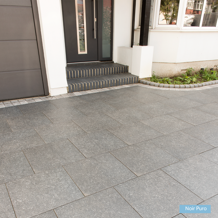 bluestone, driveway paving, porcelain paving, porcelain tiles, outdoor porcelain paving, patterned paving, 600 x600 paving slabs, porcelain for driveways, 600 x600 paving slabs, driveway porcelain slabs