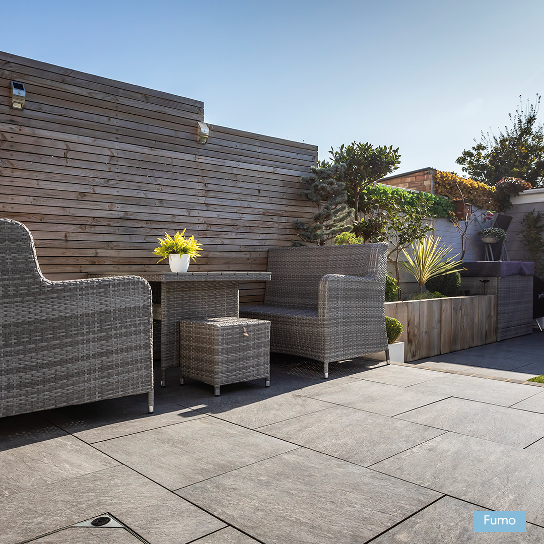 garden slabs, garden tiles, porcelain paving, porcelain tiles, outdoor porcelain paving, 600 x600 paving slabs, 600 x600 paving slabs, grey paving, grey outdoor tiles, grey porcelain tiles