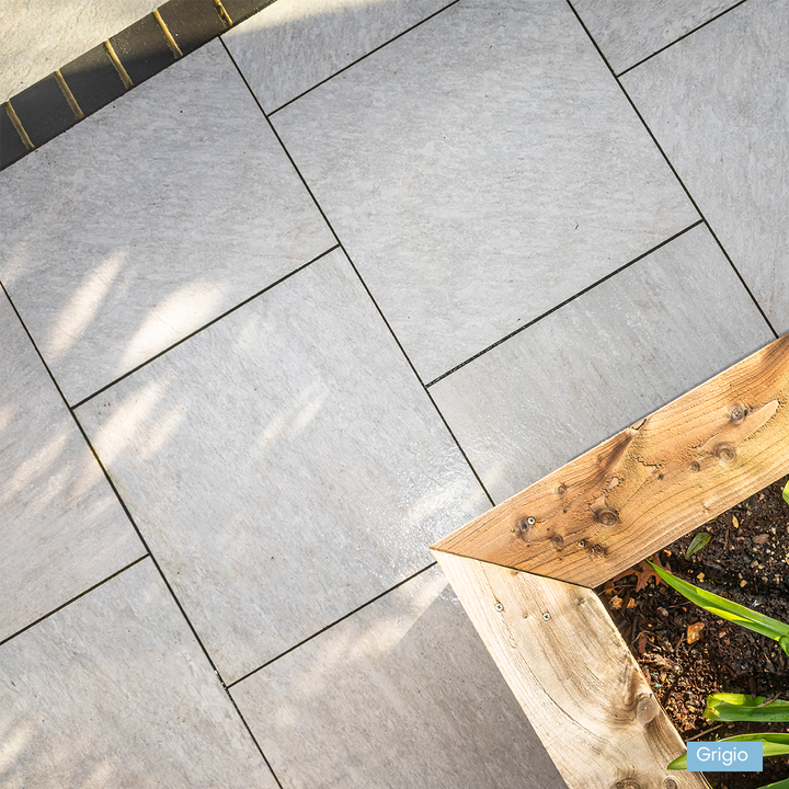 garden slabs, garden tiles, porcelain paving, porcelain tiles, outdoor porcelain paving, 600 x600 paving slabs, 600 x600 paving slabs, grey paving, grey outdoor tiles, grey porcelain tiles