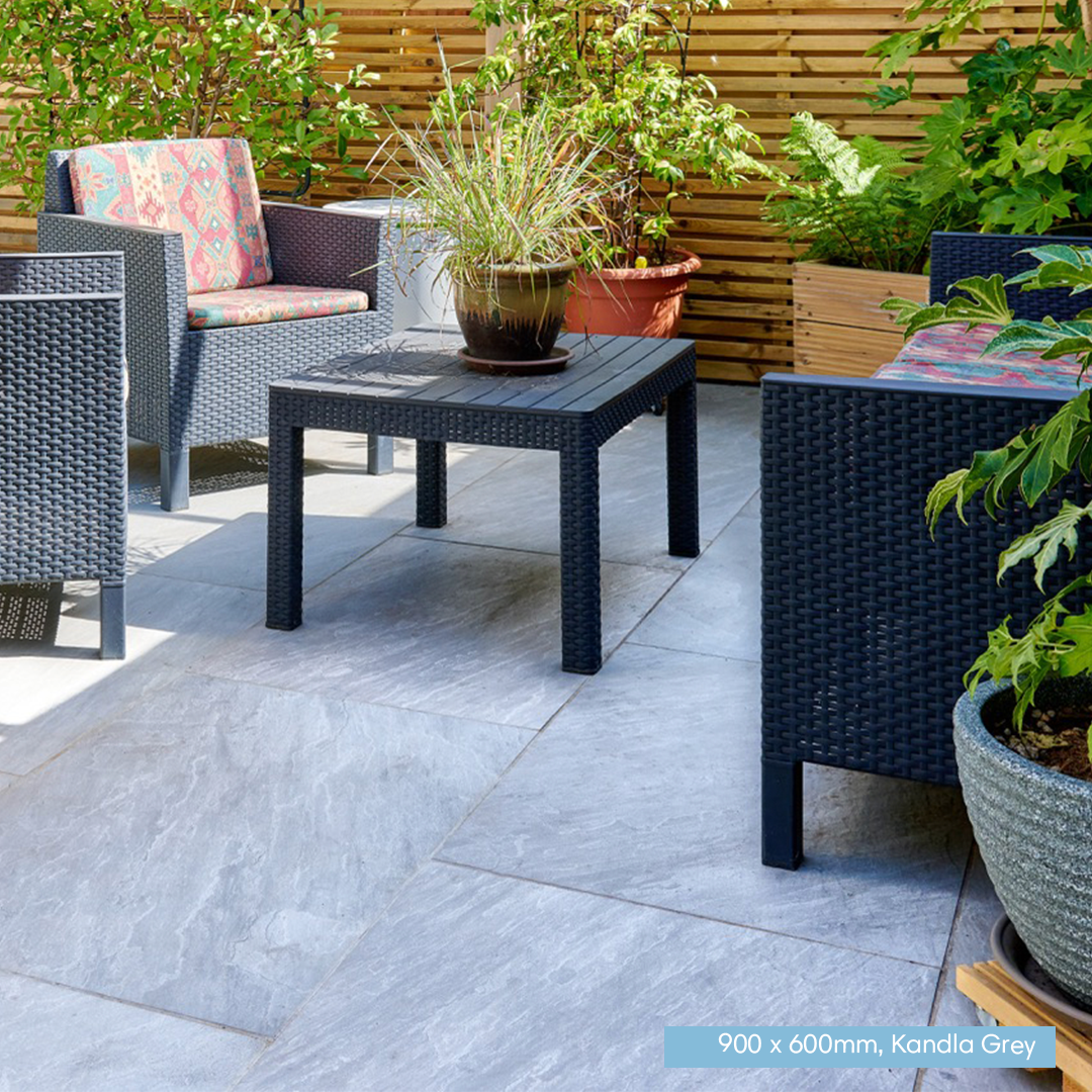 Eclipse Kandla Grey Porcelain Paving | 900 x 600mm | 600 x 600mm | Patio Packs