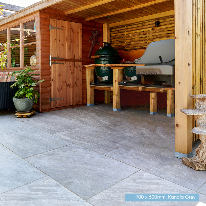 Eclipse Kandla Grey Porcelain Paving | 900 x 600mm | 600 x 600mm | Patio Packs