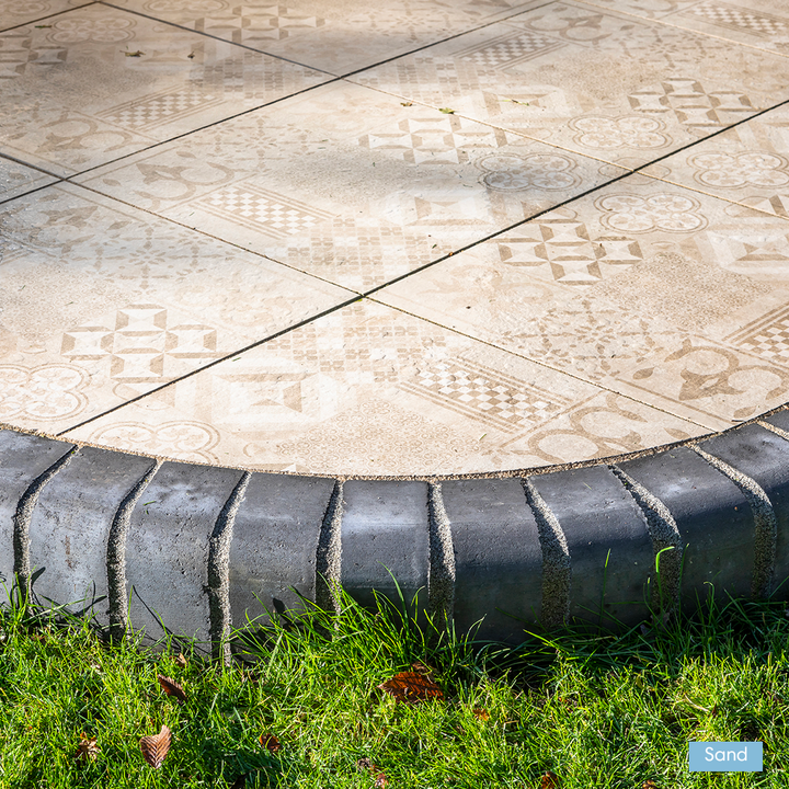 mosaic floor tiles, mosaic tiles, porcelain paving, beige porcelain, porcelain tiles, outdoor porcelain paving, patterned paving, 600 x600 paving slabs, garden tiles