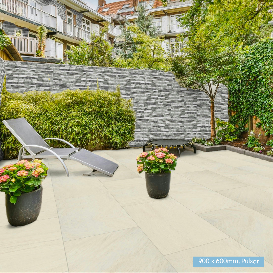 Eclipse Cream Pulsar Porcelain Paving  | 900 x 600mm | 600 x 600mm