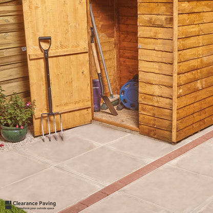 Brett Broadway Economy Smooth Paving Slabs in Natural (Grey) 450 x 450mm
