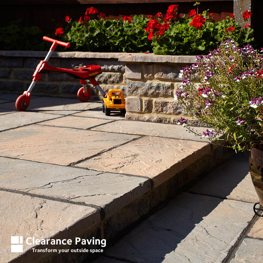 Brett Bronte Acorn Brown rectangular paving slabs 300x600mm