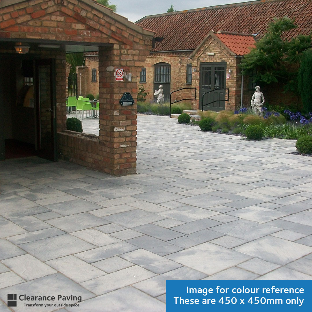 Brett Bronte Weathered Stone patio slabs 450mm square