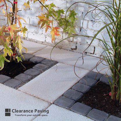 Brett Chaucer textured rectangular paving slab in grey