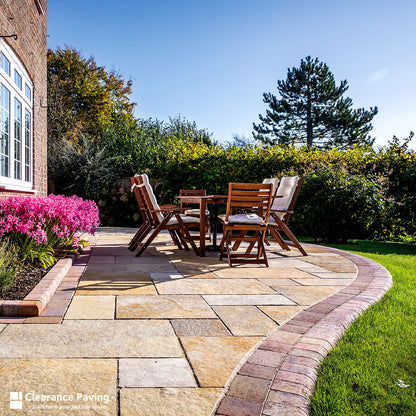 Limestone paving in Honey 600mm x 600mm
