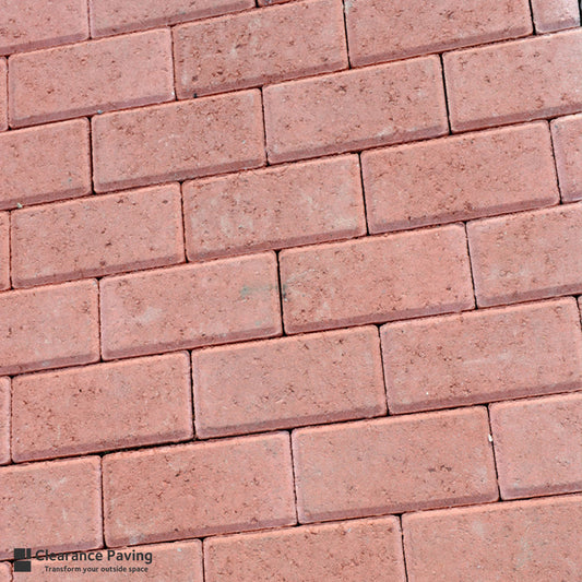brett omega driveway paving in red 50mm