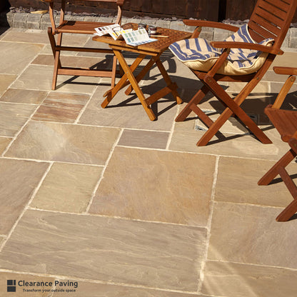 Indian Sandstone patio slabs in Forest Glen