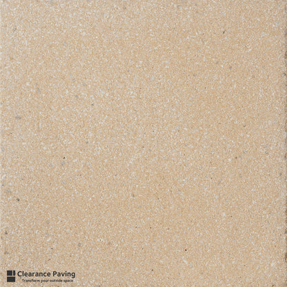 Brett Yorktone 50mm thick paving slabs in buff swatch