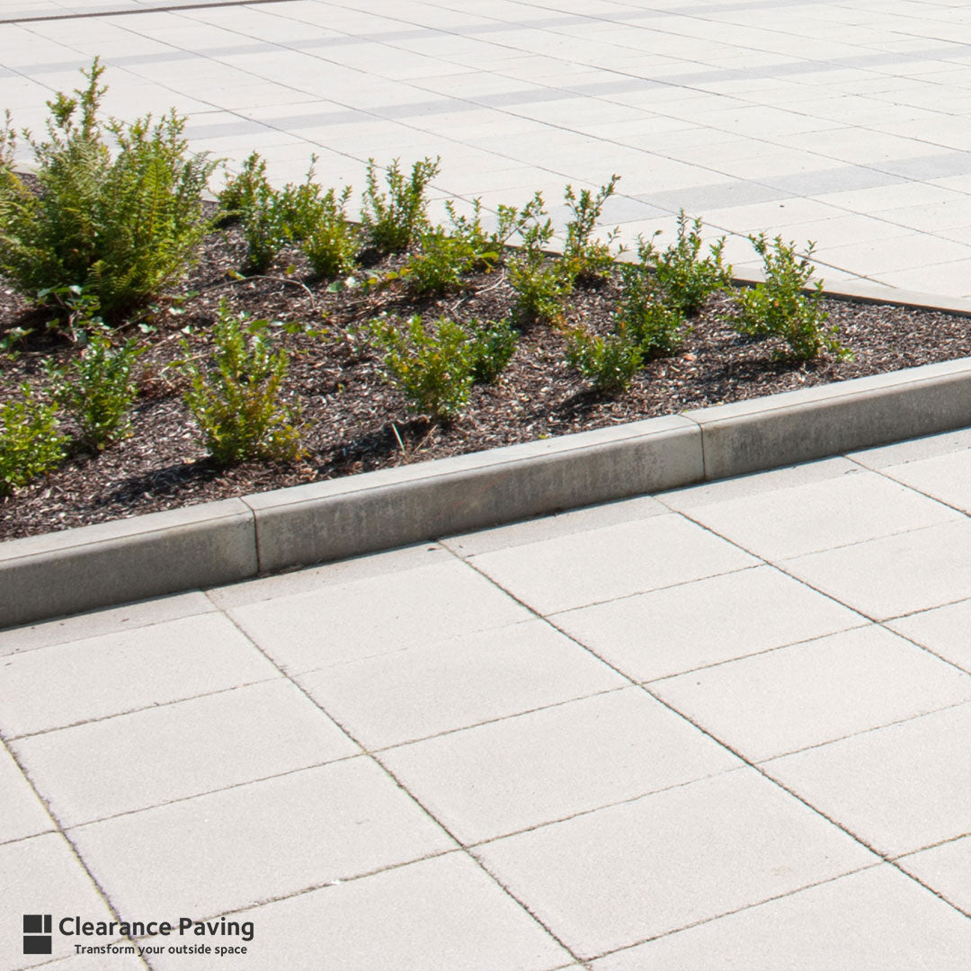 Brett Yorktone 50mm thick paving slabs in grey